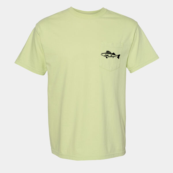 Garment Dyed Heavyweight Ringspun Short Sleeve Shirt with a Pocket - Printed Logo Thumbnail