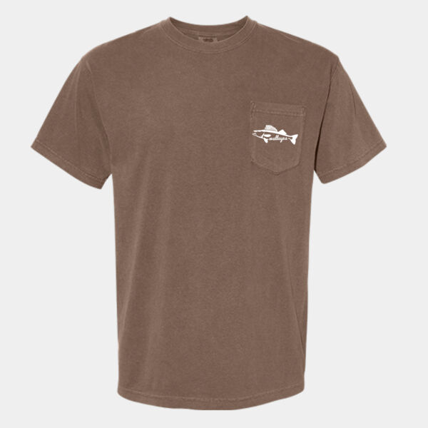 Garment Dyed Heavyweight Ringspun Short Sleeve Shirt with a Pocket - Printed Logo Thumbnail