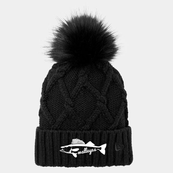 New Era ® Faux Fur Pom Beanie - Embroidered Logo Thumbnail