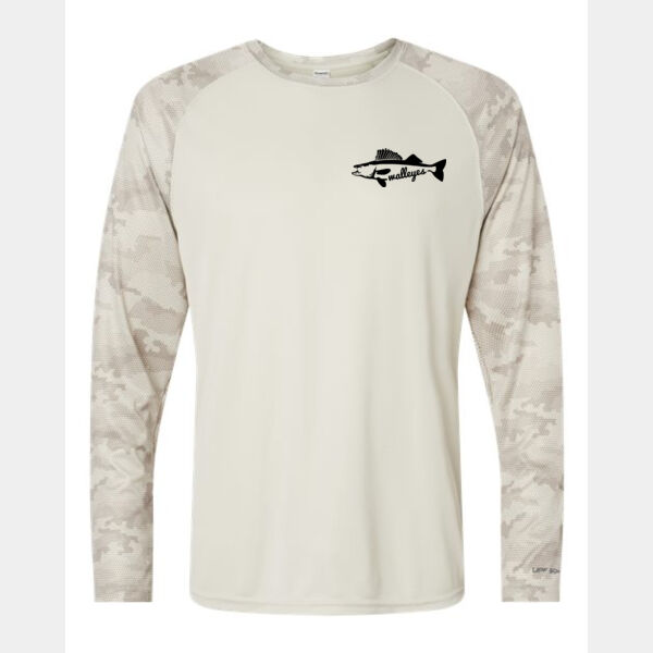 Paragon - Cayman Performance Camo Colorblocked Long Sleeve T-Shirt - Printed Logo Thumbnail